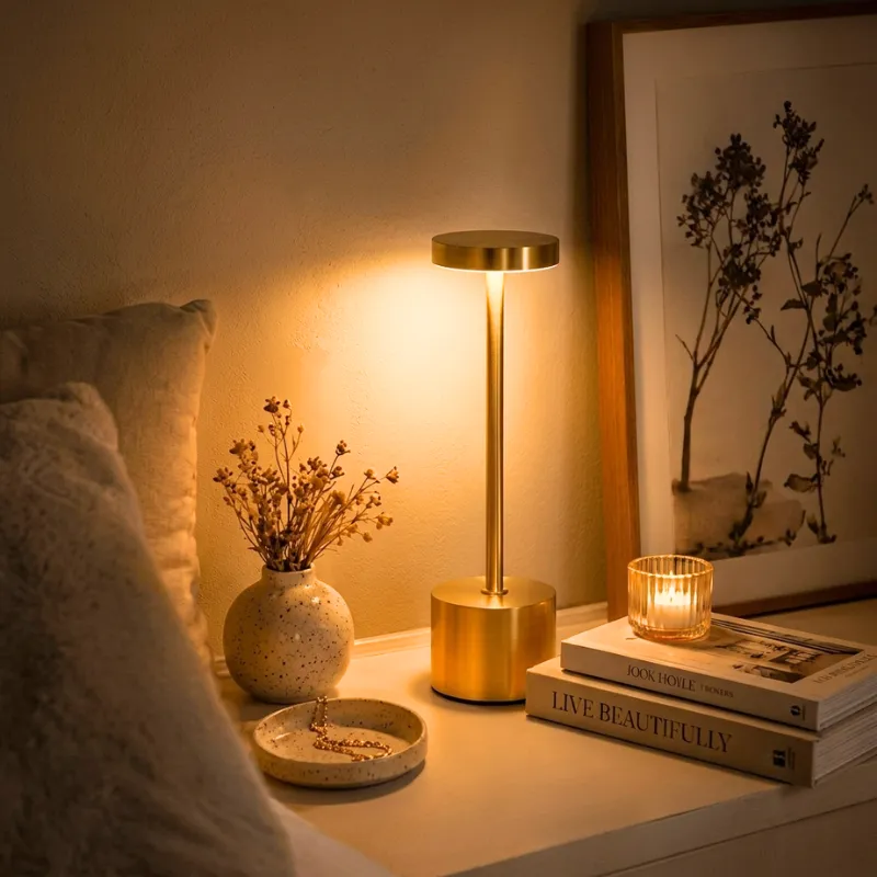 Luminária Touch Aurum | 3 Tons de LED