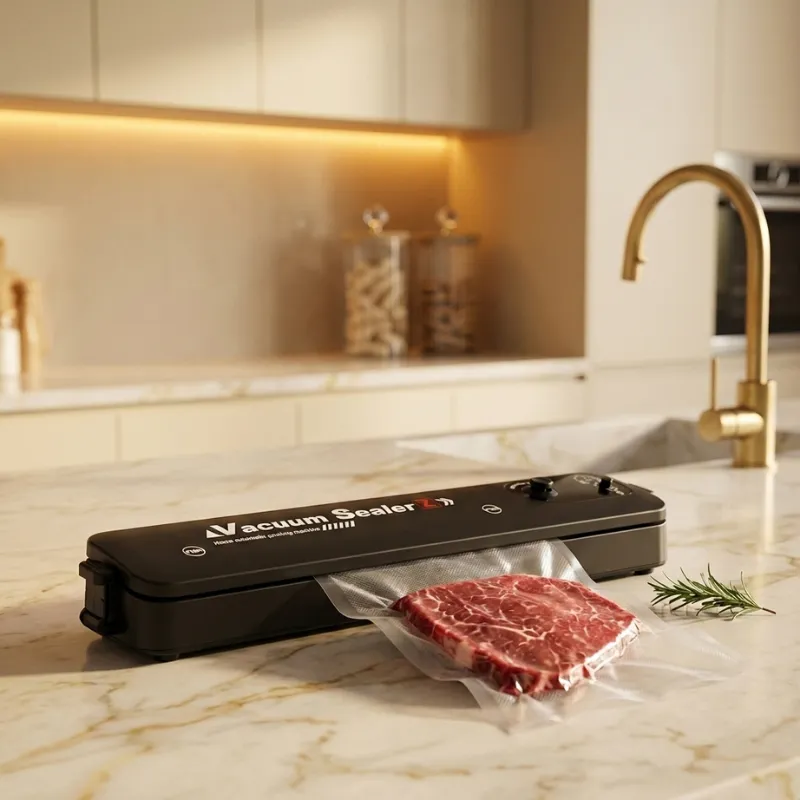 Seladora a Vácuo de Alimentos Bivolt 2 em 1 | Alimentos com Prazo de Validade Prolongado